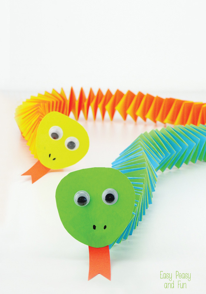 Best ideas about Cool Easy Crafts For Kids
. Save or Pin Easy Paper Snake Craft Fun Crafts Kids Now.