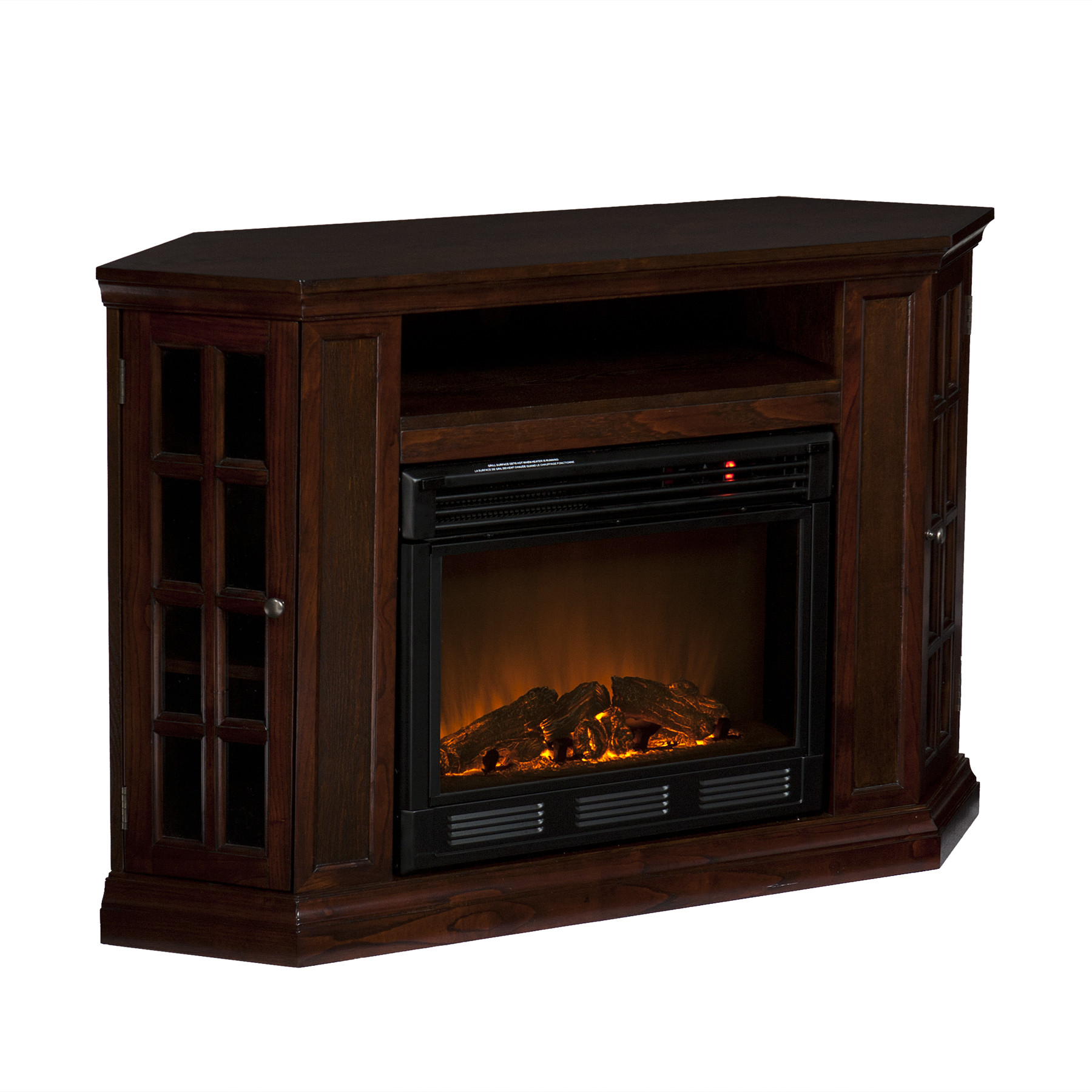 Best ideas about Corner Fireplace Tv Stands
. Save or Pin Narita Corner Flat Wall Media Espresso Electric Fireplace Now.
