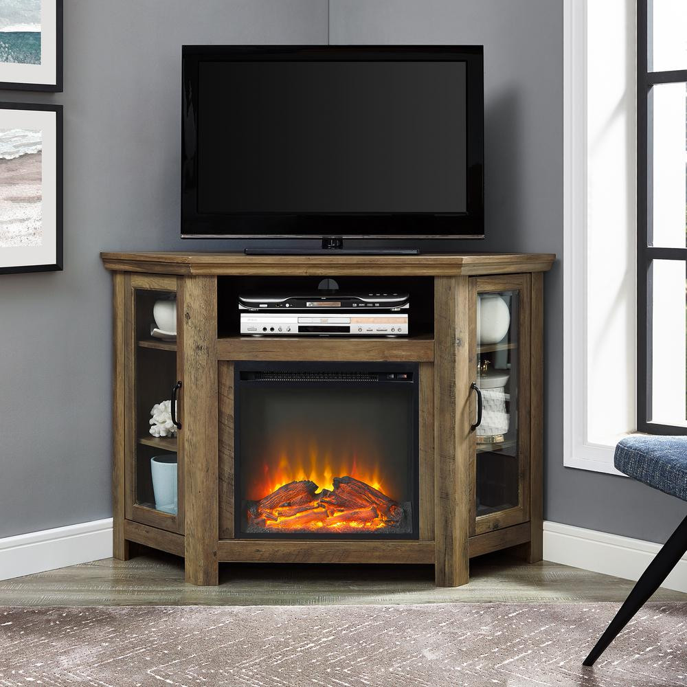 Best ideas about Corner Tv Stands With Fireplace
. Save or Pin Walker Edison Furniture pany 52 in Rustic Oak Classic Now.