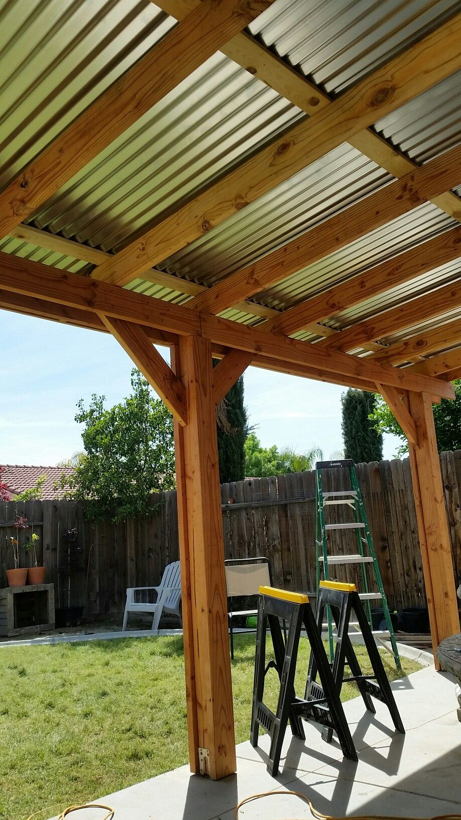 Best ideas about Covered Patio Plans
. Save or Pin Covered patio Corrugated metal roof Now.