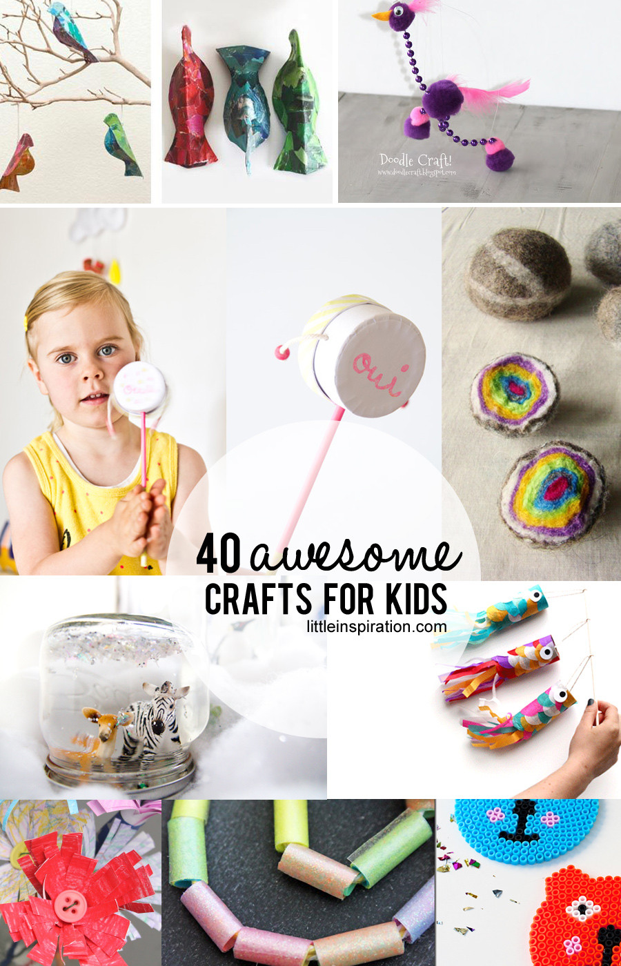 Best ideas about Craft For Small Kids
. Save or Pin 40 Awesome Crafts for Kids Little Inspiration Now.