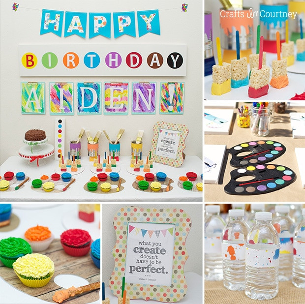Best ideas about Craft Ideas For Kids Birthday Party
. Save or Pin Easy DIY Kids Art Themed Birthday Party Now.