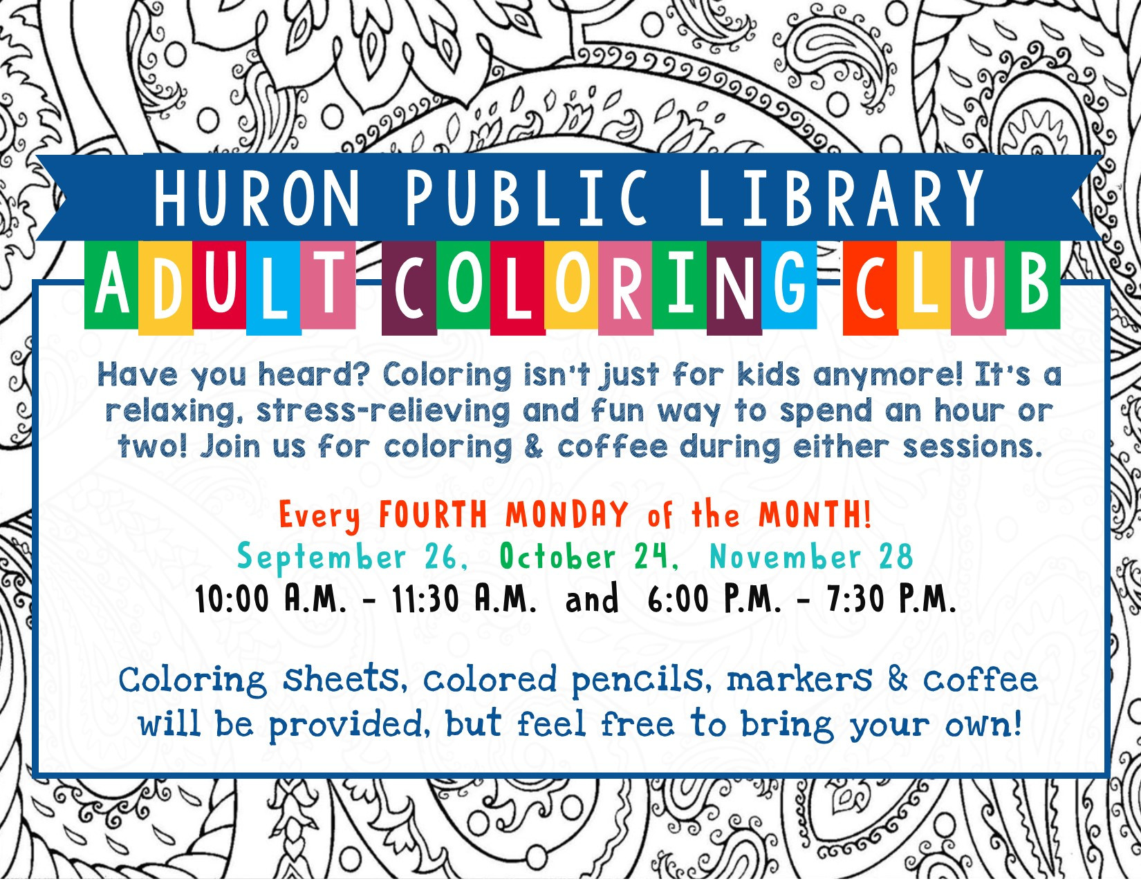 Best ideas about Craft Of The Month Club For Adults
. Save or Pin Huron Public Library Now.