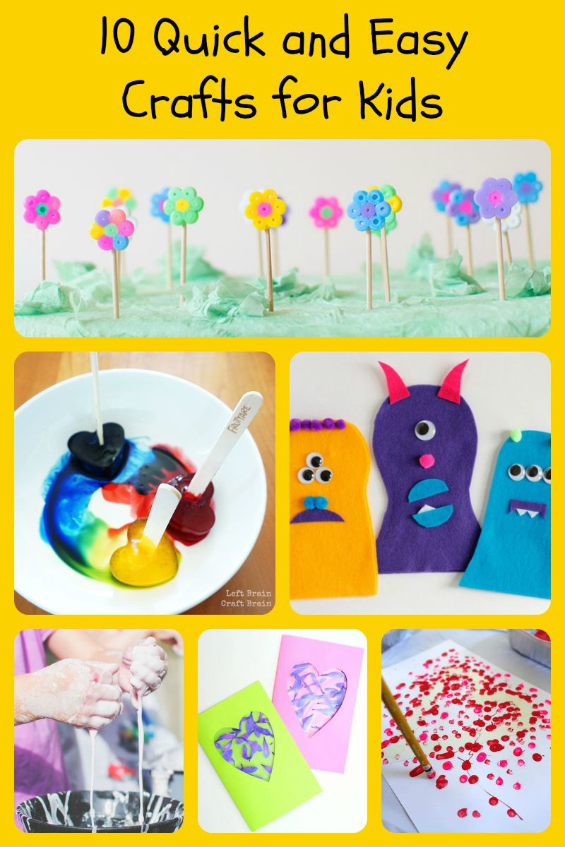 Best ideas about Crafts For Kids Easy
. Save or Pin 10 Quick and Easy Crafts for Kids 5 Minutes for Mom Now.