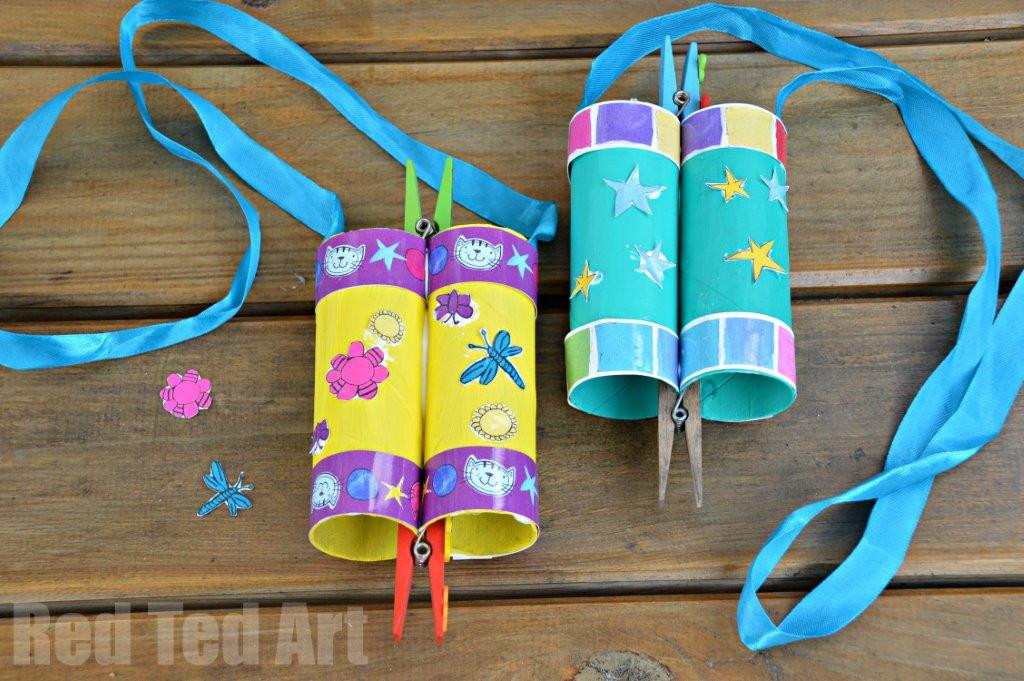 Best ideas about Crafts For Kids To Make
. Save or Pin TP Roll Binoculars with Poppy Cat Red Ted Art Now.