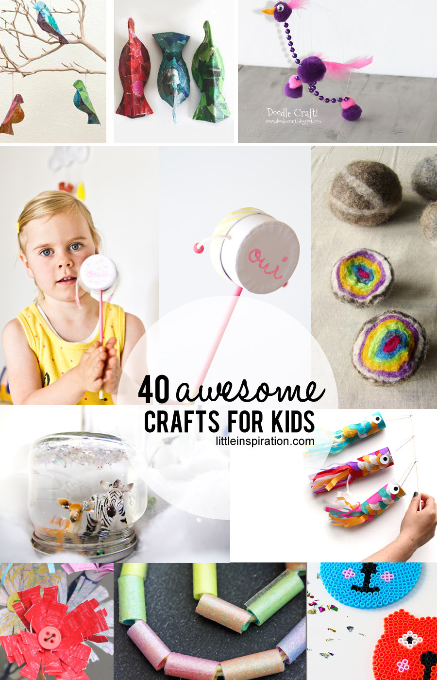 Best ideas about Crafts For Little Kids
. Save or Pin 40 Awesome Crafts for Kids Little Inspiration Now.