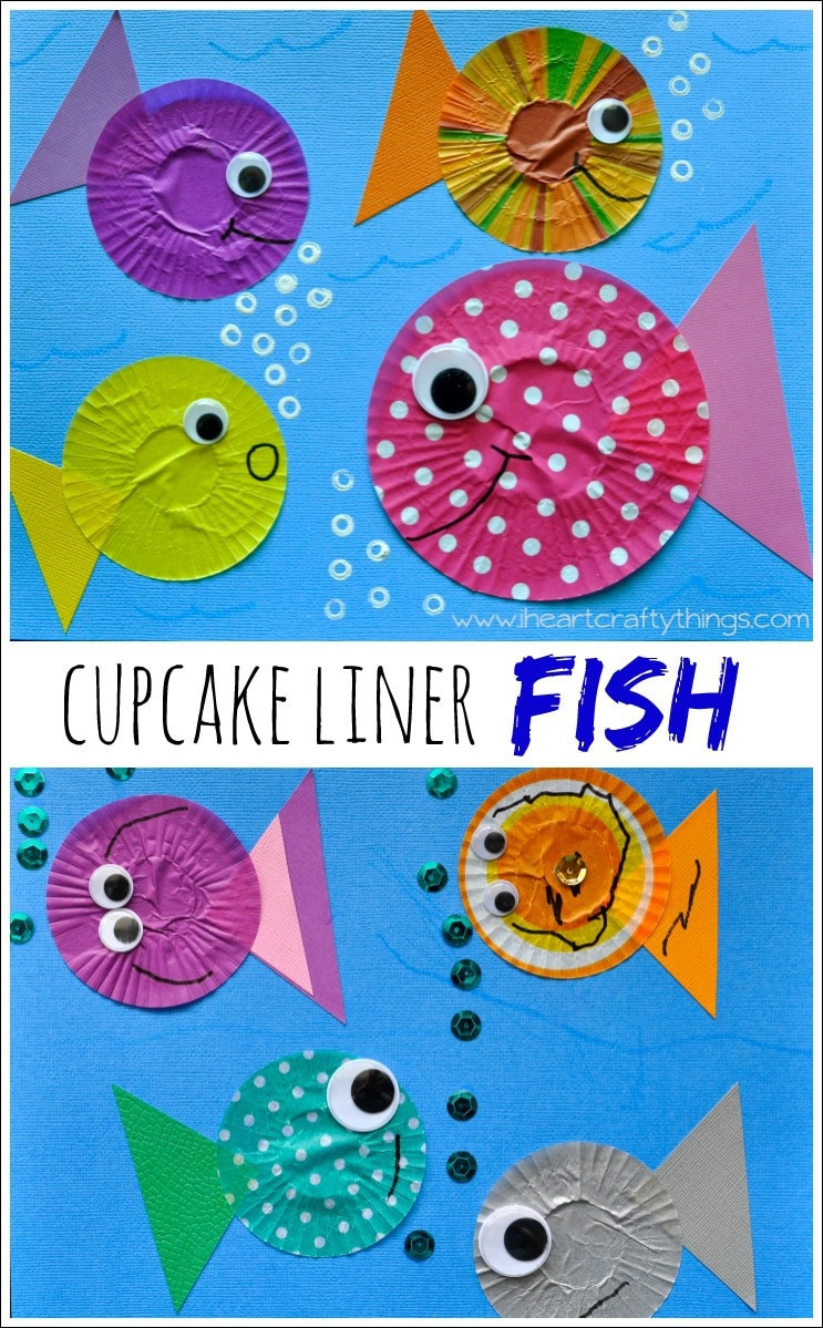 Best ideas about Crafts For Preschoolers
. Save or Pin Fish Kids Craft out of Cupcake Liners Now.