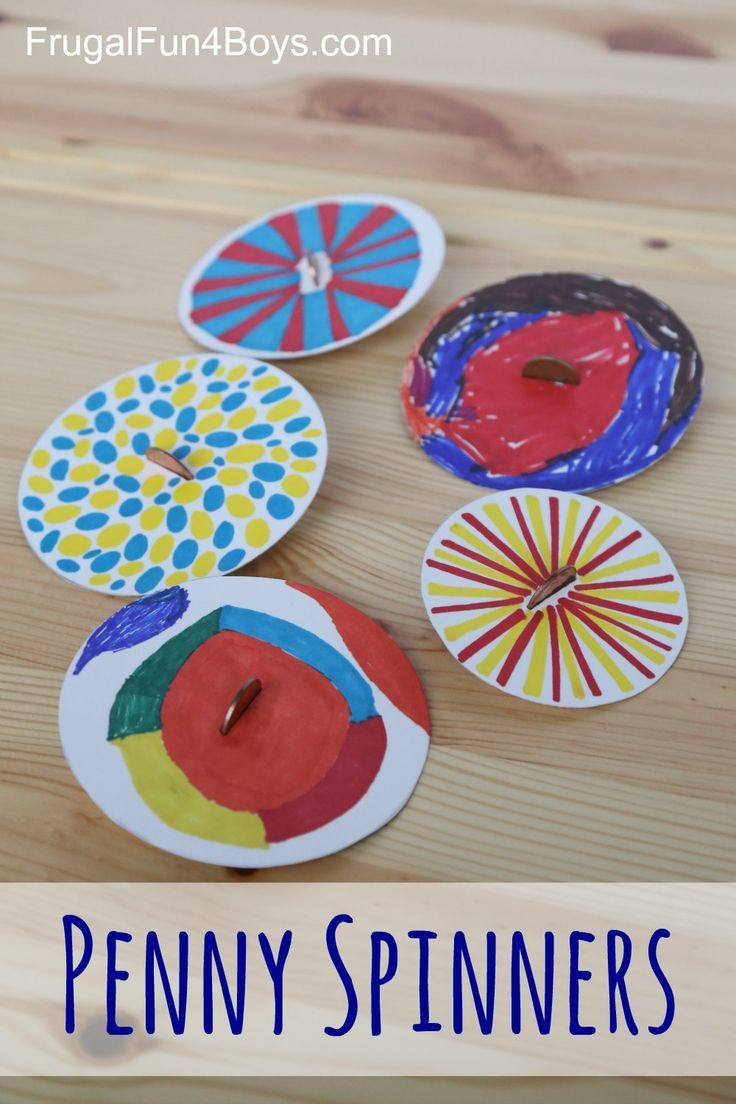 Best ideas about Crafts For Toddler Boys
. Save or Pin Penny Spinners Toy Tops that Kids Can Make Now.