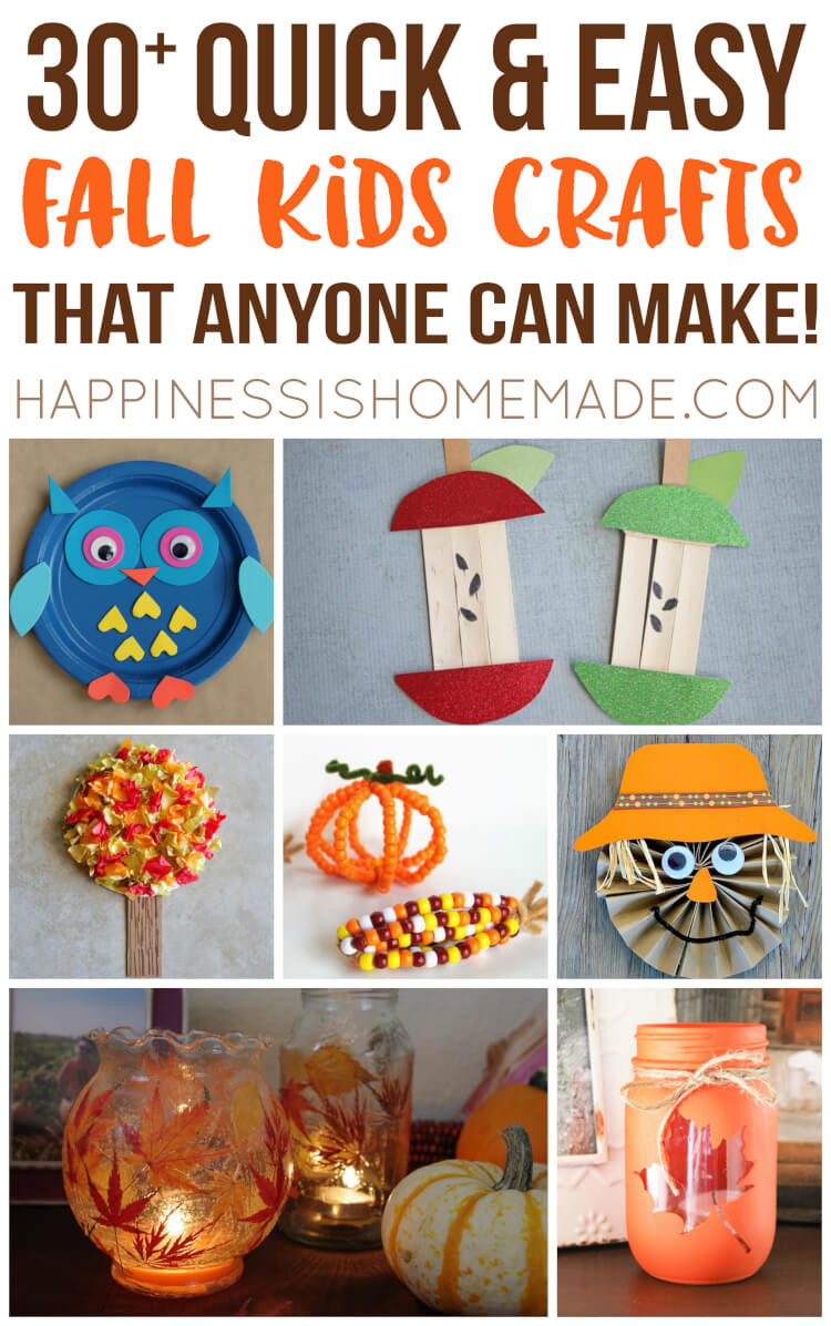 Best ideas about Crafts Kids Can Make
. Save or Pin Easy Fall Kids Crafts That Anyone Can Make Happiness is Now.