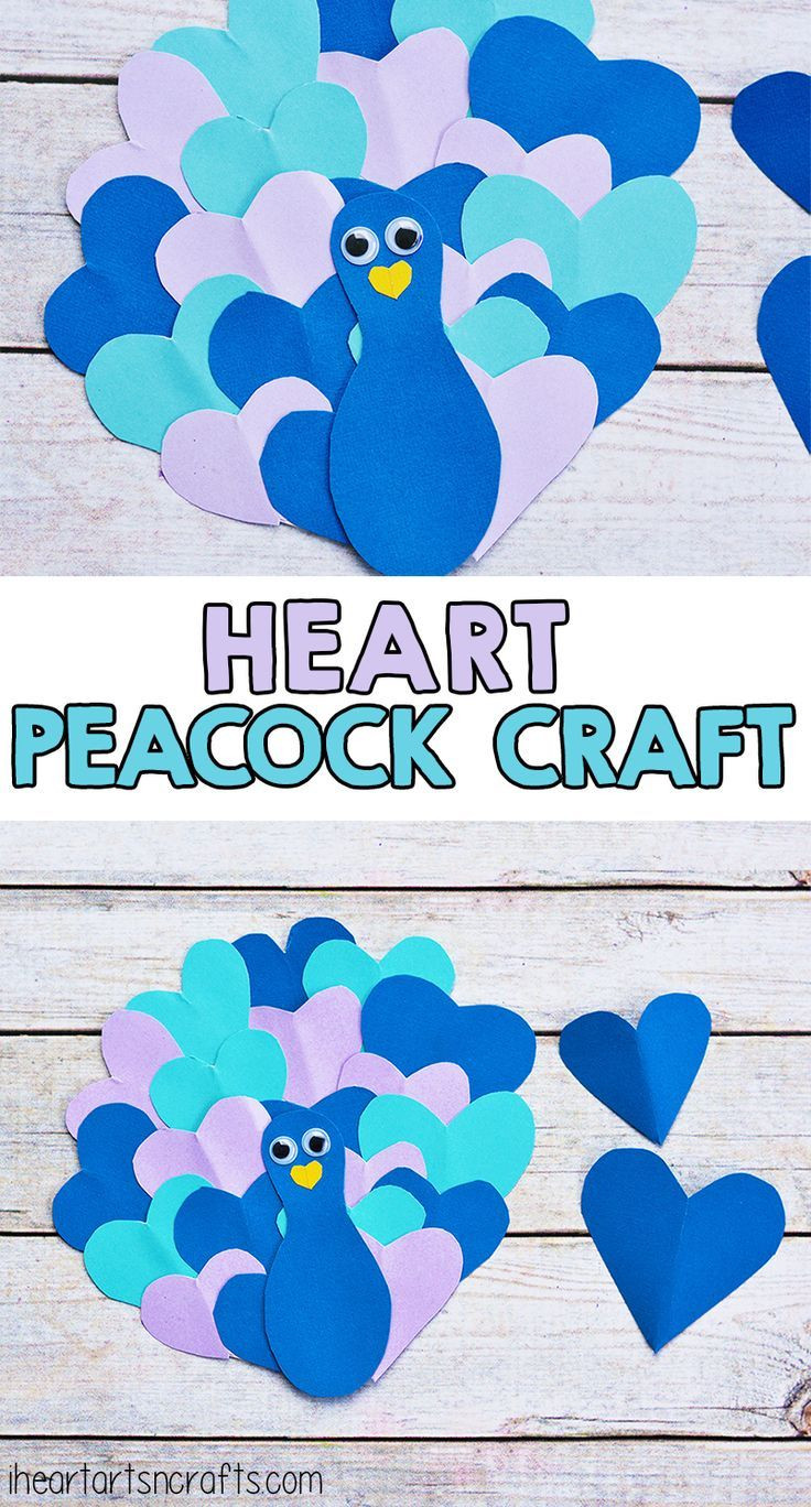 Best ideas about Crafts With Kids
. Save or Pin Heart Peacock Craft For Kids Kids Crafts Now.