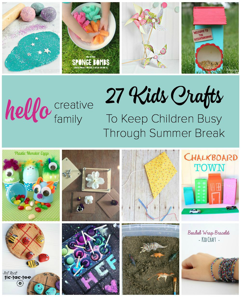 Best ideas about Creative Project For Kids
. Save or Pin 27 Kids Crafts to Keep Children Busy Through Summer Break Now.