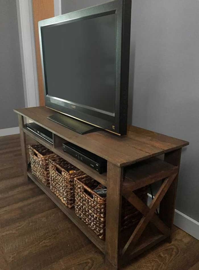 Best ideas about Creative Tv Stand Ideas . Save or Pin 50 Best Ideas TV Stands With Storage Baskets Now.