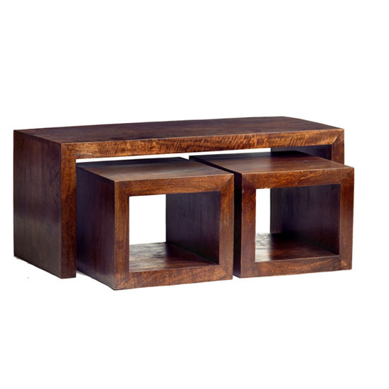 Best ideas about Cube Coffee Table
. Save or Pin Mango Wood John Long Coffee Table with 2 cube Stools Now.