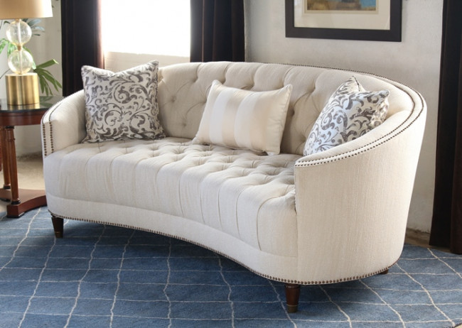 Best ideas about Curved Back Sofa
. Save or Pin Curved Back Button Tufted Sofa With Nailhead Trim Now.