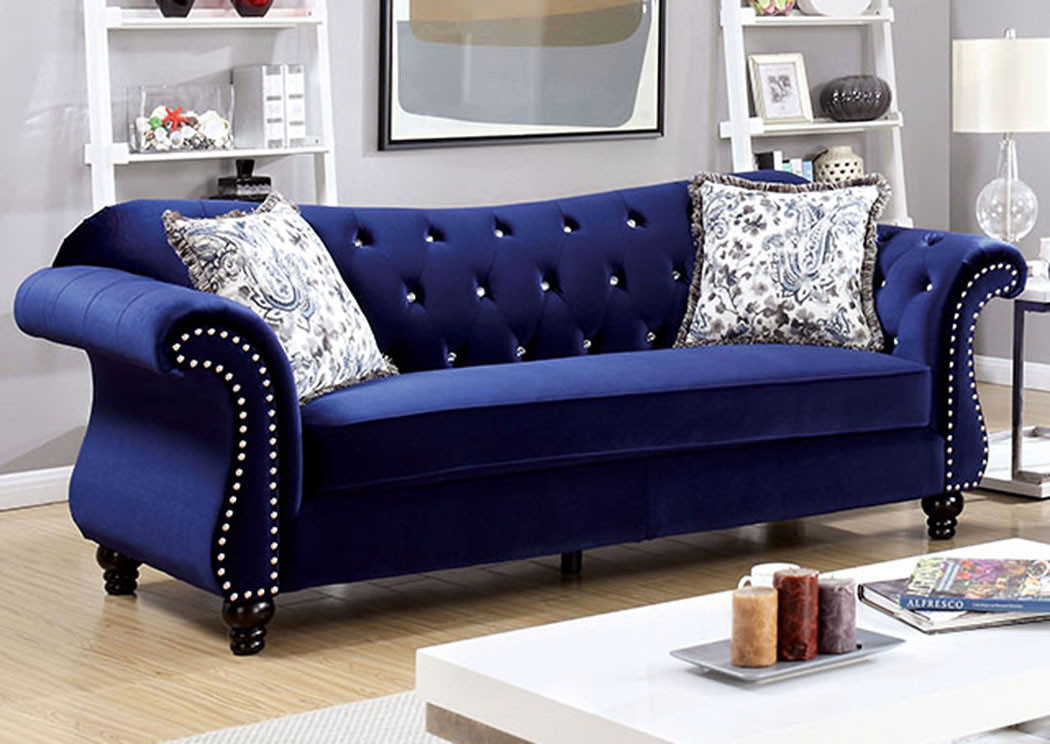 Best ideas about Curved Back Sofa
. Save or Pin Quality Furniture WA Jolanda Blue Curved Back Sofa Now.