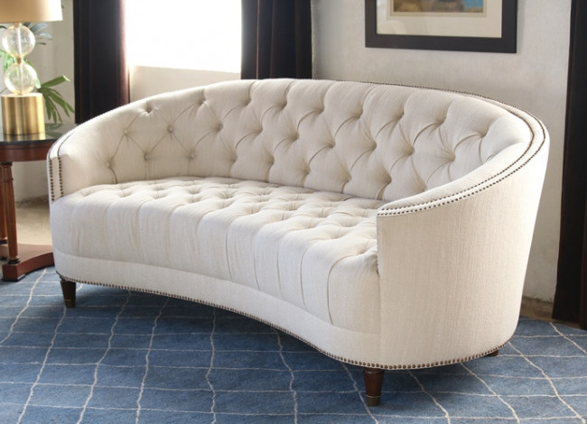 Best ideas about Curved Back Sofa
. Save or Pin Curved Back Button Tufted Sofa With Nailhead Trim Now.