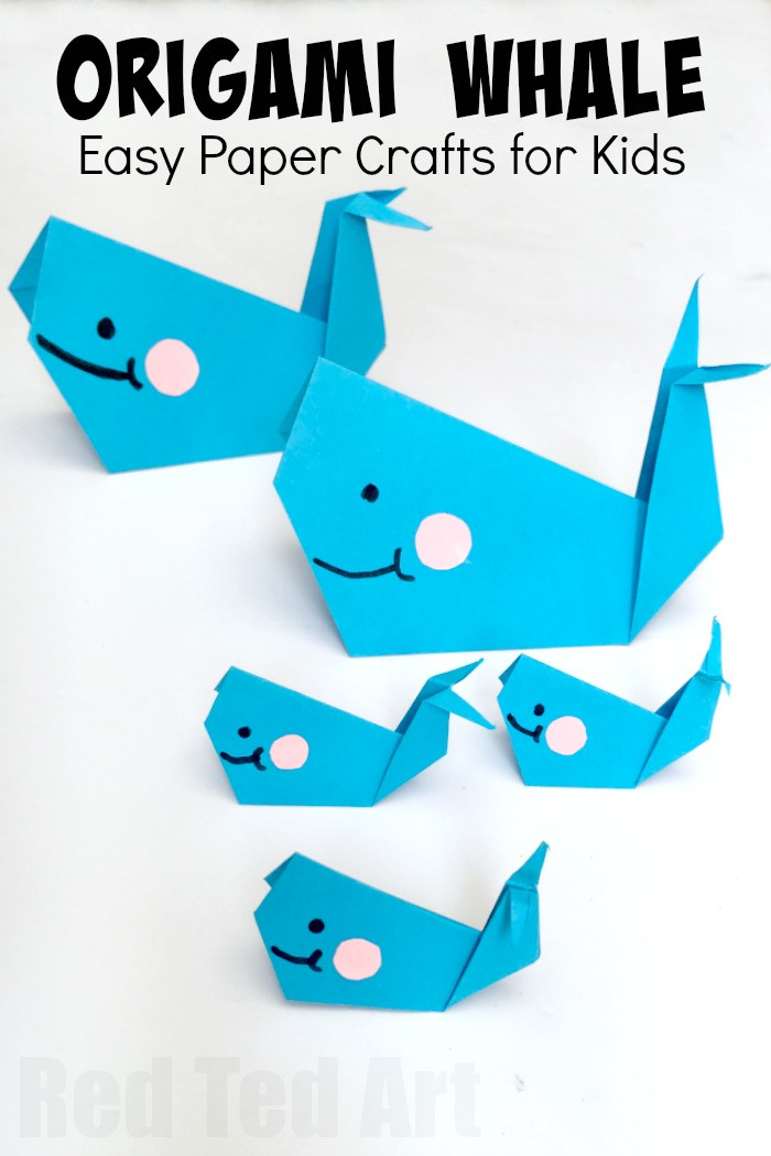 Best ideas about Cute Easy Crafts For Kids
. Save or Pin Easy Origami Whale Paper Crafts for Kids Red Ted Art s Now.