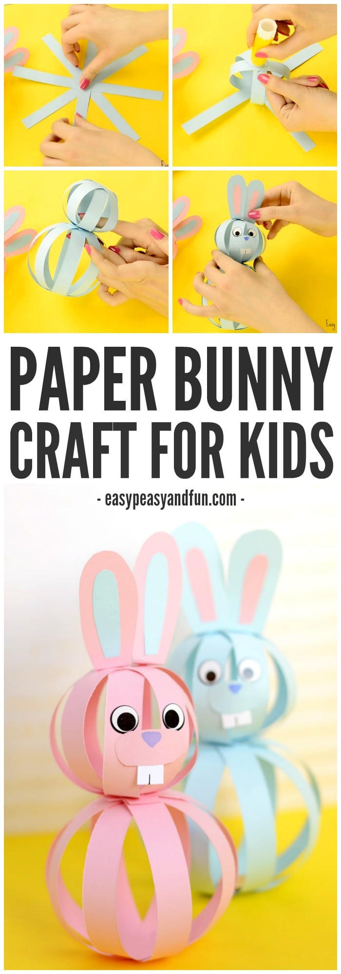 Best ideas about Cute Easy Crafts For Kids
. Save or Pin Easy Paper Bunny Craft Easter Idea for Kids Easy Peasy Now.