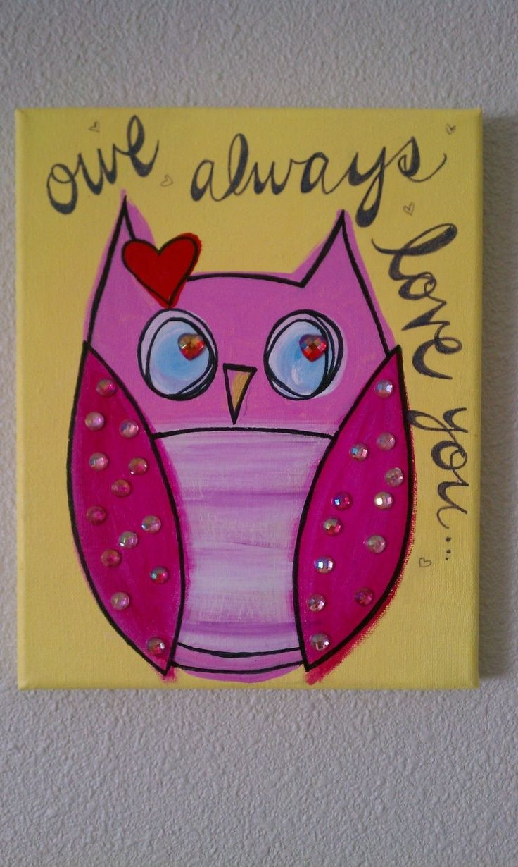 Best ideas about Cute Painting Ideas
. Save or Pin Cute Owl canvas paint idea for wall decor Canvas painting Now.