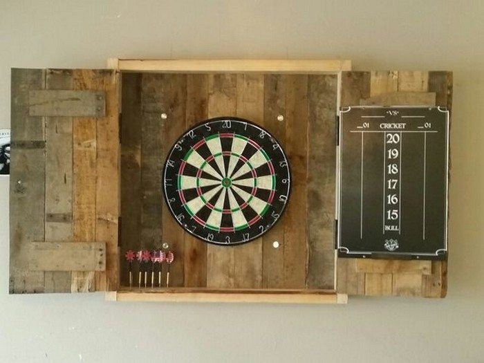 Best ideas about Dart Board Cabinet DIY
. Save or Pin How to Make a Dartboard Cabinet using Pallets Now.