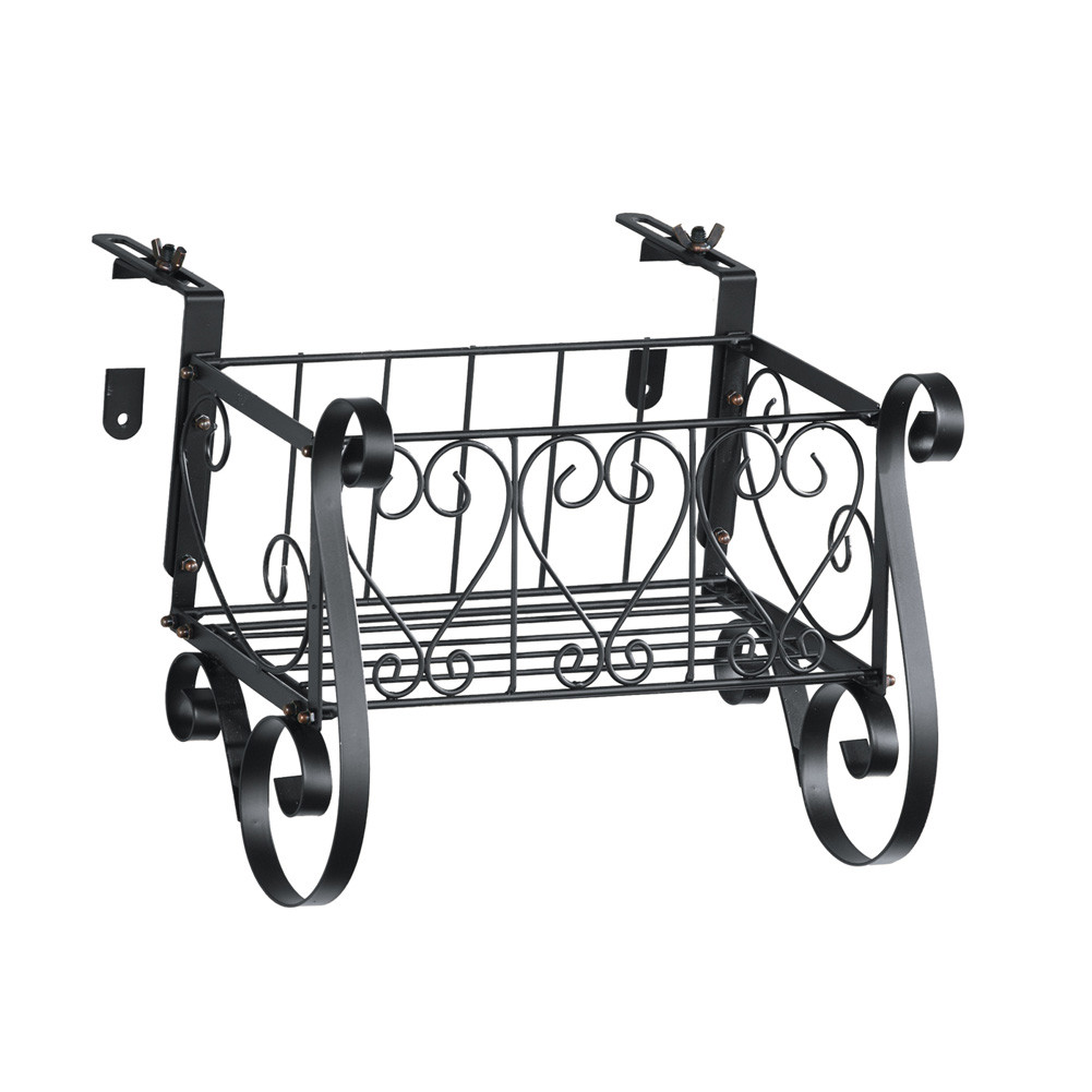 Best ideas about Deck Rail Planter Brackets
. Save or Pin Black Iron Scrollwork Deck Rail Planter Box with Now.