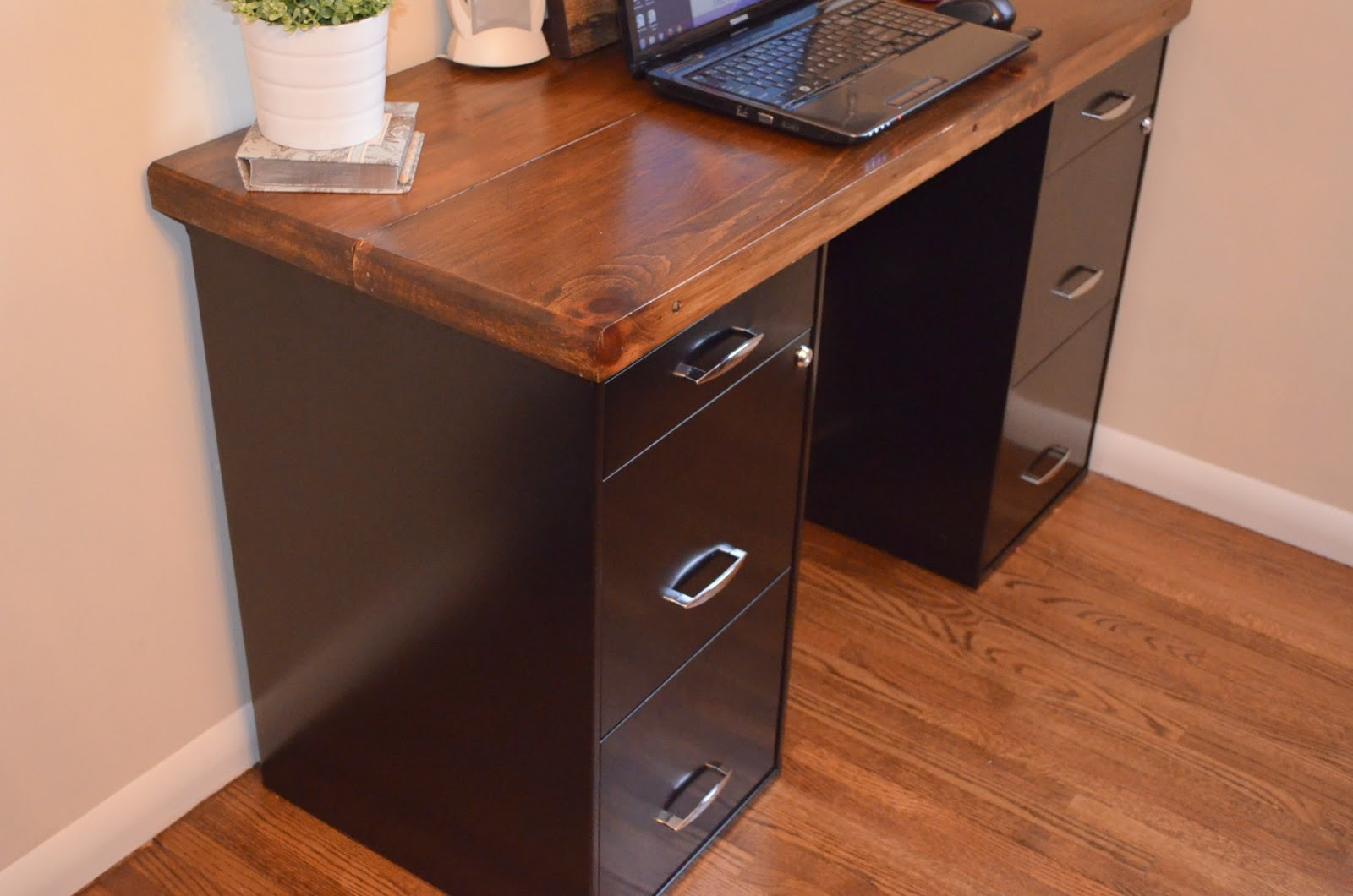 Best ideas about Desk With File Cabinet
. Save or Pin Build A Table Out Cabinets House Furniture Now.