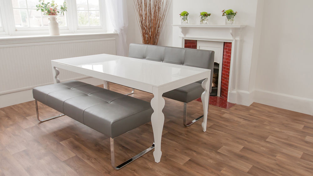 Best ideas about Dining Bench With Backrest
. Save or Pin Upholstered Grey Leather Dining Bench with Backrest Now.