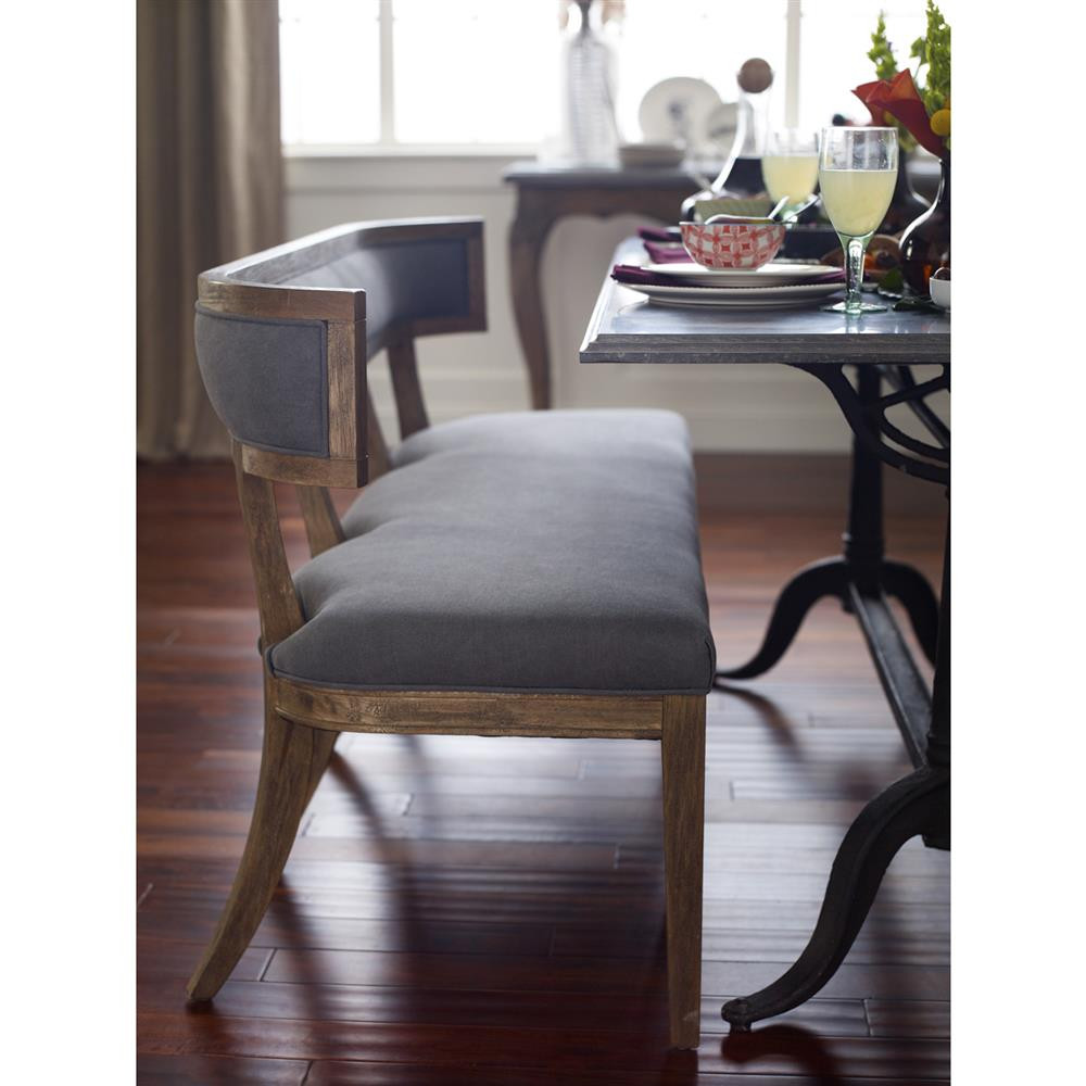 Best ideas about Dining Bench With Backrest
. Save or Pin Livingston Modern Classic Curved Back Grey Dining Bench Now.