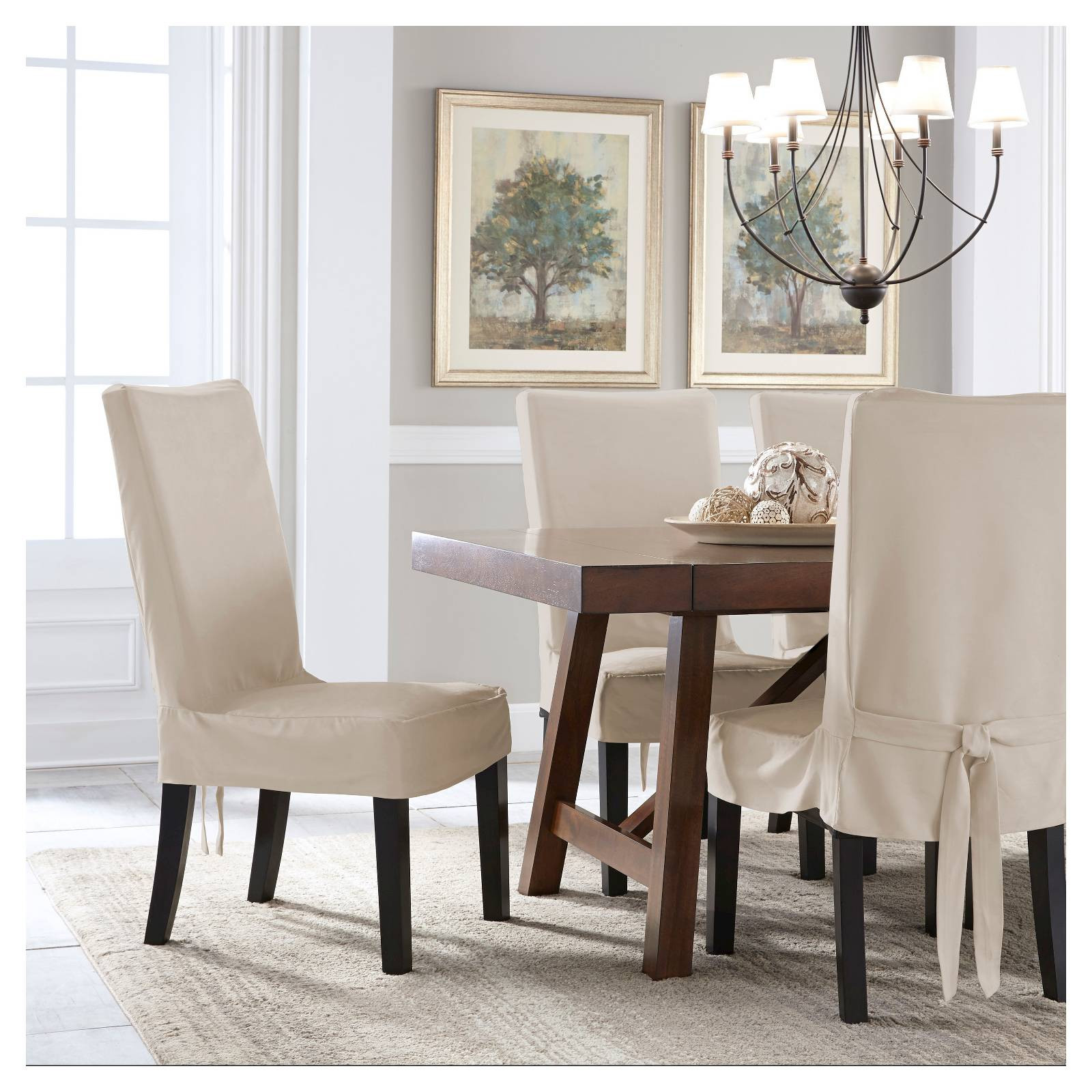 Best ideas about Dining Chair Slipcovers
. Save or Pin Relaxed Fit Smooth Suede Furniture Dining Chair Slipcover Now.