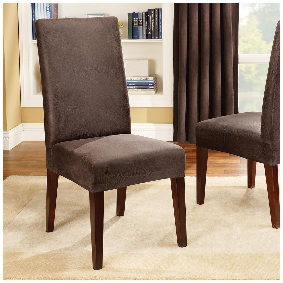 Best ideas about Dining Room Chair Slipcovers
. Save or Pin Sure Fit Stretch Leather Shorty Dining Room Chair Now.