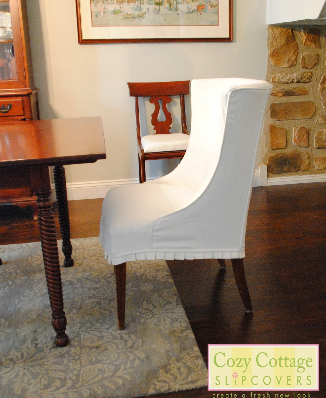 Best ideas about Dining Room Chair Slipcovers
. Save or Pin Cozy Cottage Slipcovers White Slipcovers in the Dining Room Now.