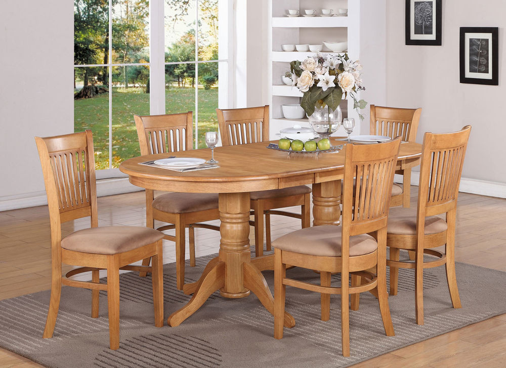 Best ideas about Dining Room Chairs Set Of 6
. Save or Pin 7 PC OVAL DINETTE DINING ROOM SET TABLE 6 MICROFIBER Now.