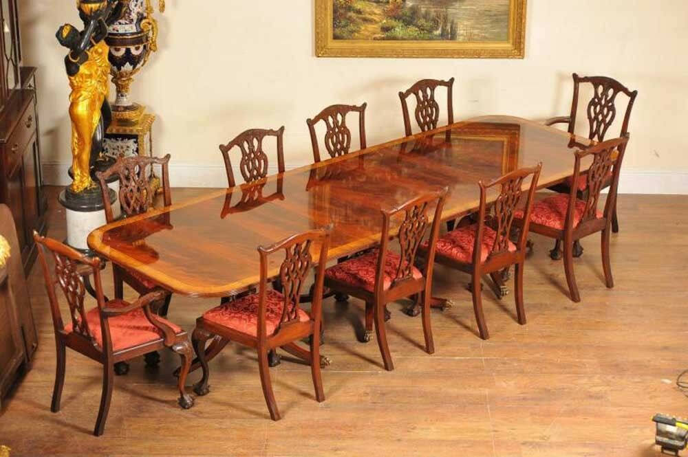 Best ideas about Dining Table And Chair Set
. Save or Pin Regency Dining Set Pedestal Table and 10 Chippendale Now.