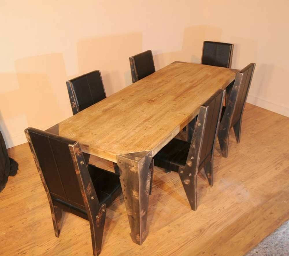 Best ideas about Dining Table And Chair Set
. Save or Pin Industrial Dining Table Chair Set Vintage Now.