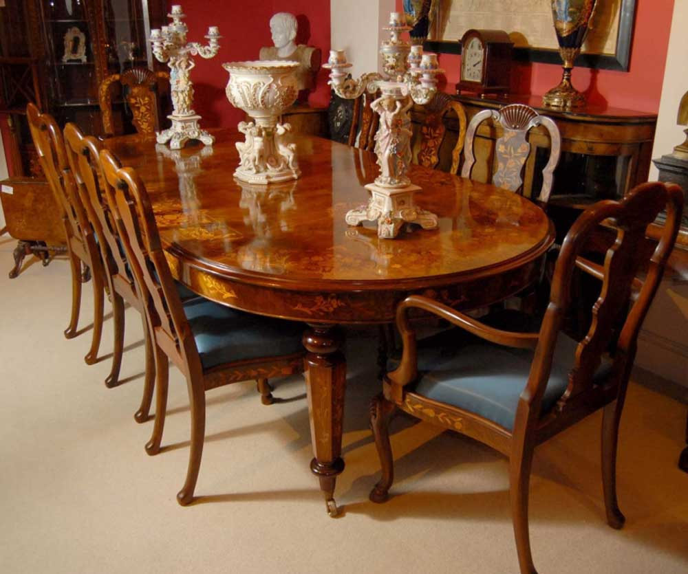 Best ideas about Dining Table For 8
. Save or Pin 8 foot Italian Marquetry Dining Table 8 Queen Anne Chairs Now.