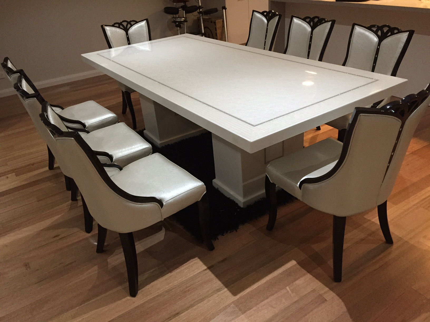 Best ideas about Dining Table For 8
. Save or Pin Bianca Marble Dining table with 8 Chairs Now.