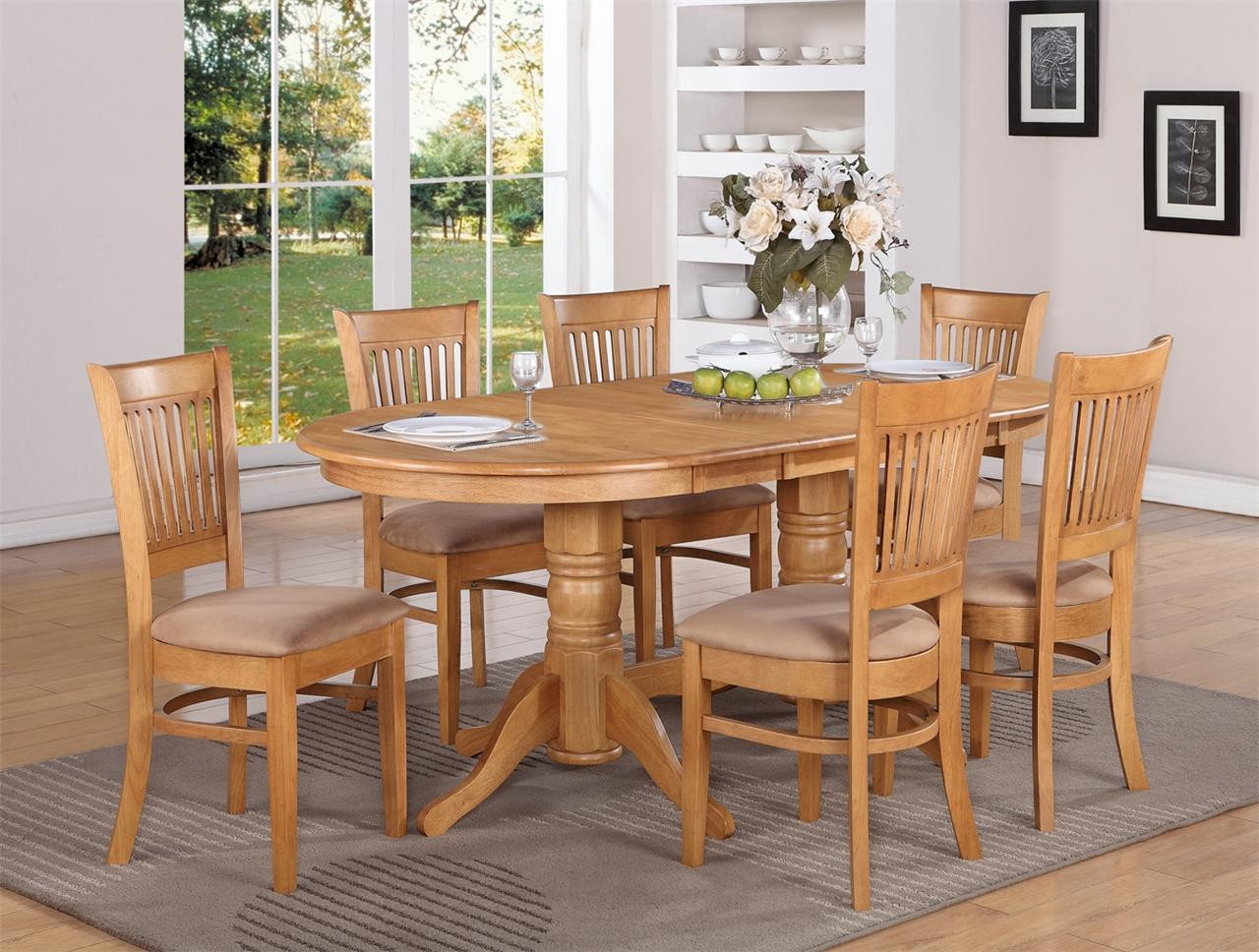 Best ideas about Dining Table For 8
. Save or Pin 9 PC VANCOUVER OVAL DINETTE KITCHEN DINING SET TABLE w 8 Now.