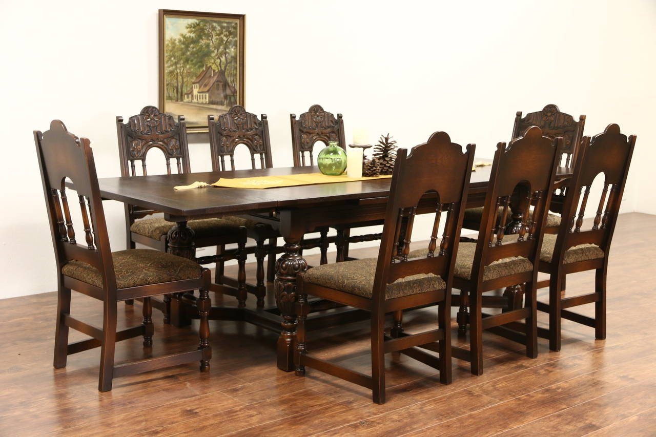 Best ideas about Dining Table For 8
. Save or Pin English Tudor Carved Oak 1925 Antique Dining Set Table 8 Now.