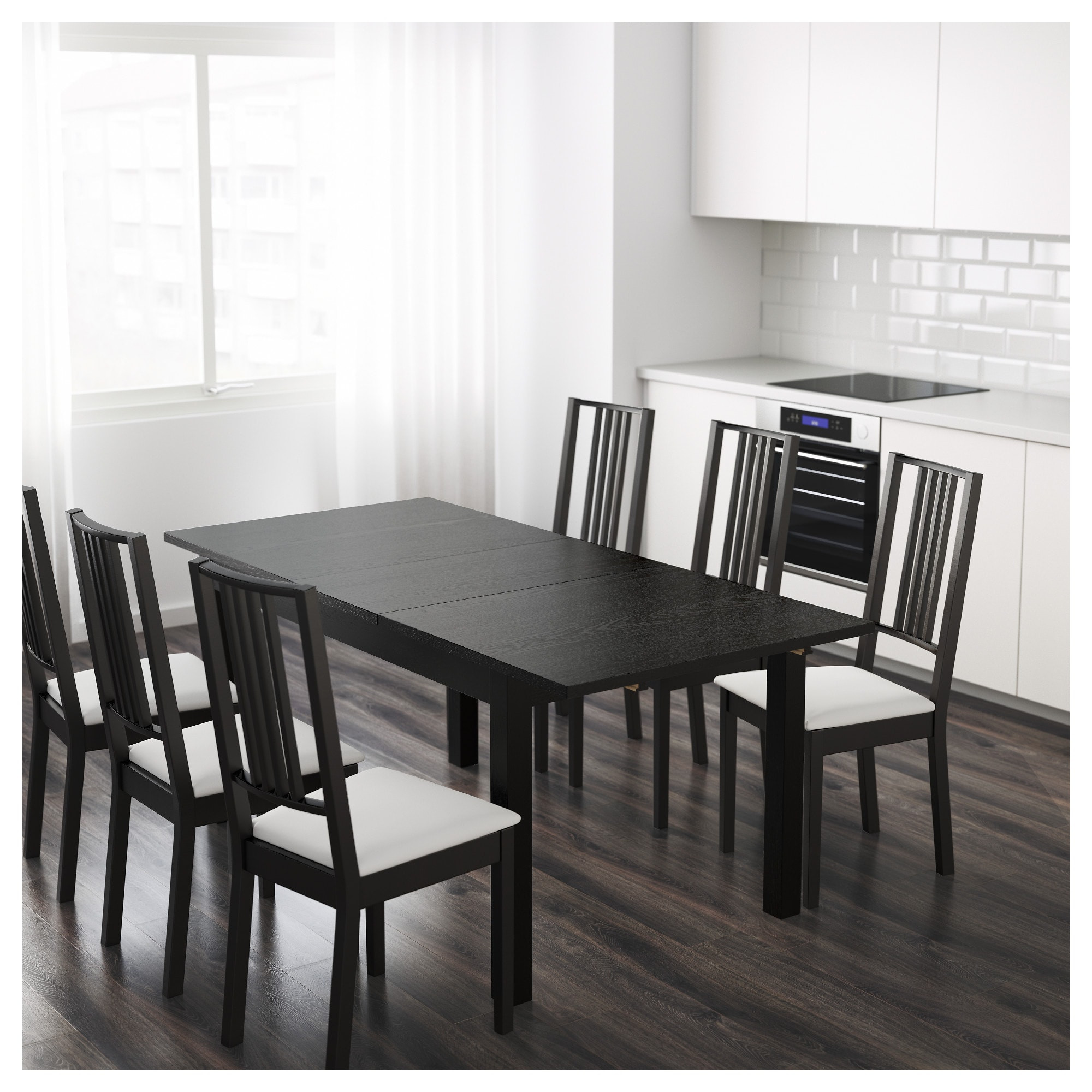 Best ideas about Dining Table Ikea
. Save or Pin BJURSTA Extendable table Brown black 140 180 220 x 84 cm Now.