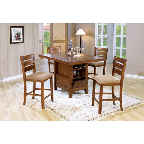 Best ideas about Dining Table With Wine Rack
. Save or Pin Counter Height 5 Piece Dining Table Kitchen Island Set Now.