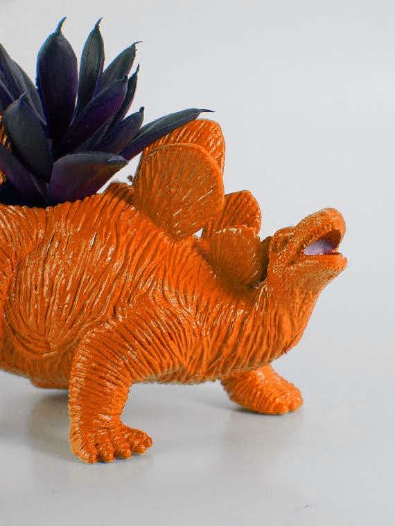 Best ideas about Dinosaur Succulent Planter
. Save or Pin Dinosaur Planter Orange for Succulent Plants and by Now.