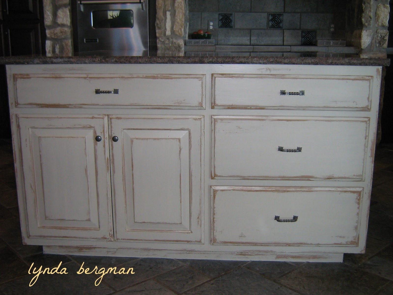 Best ideas about Distressed White Kitchen Cabinets
. Save or Pin LYNDA BERGMAN DECORATIVE ARTISAN WHITE KITCHEN CABINETS Now.