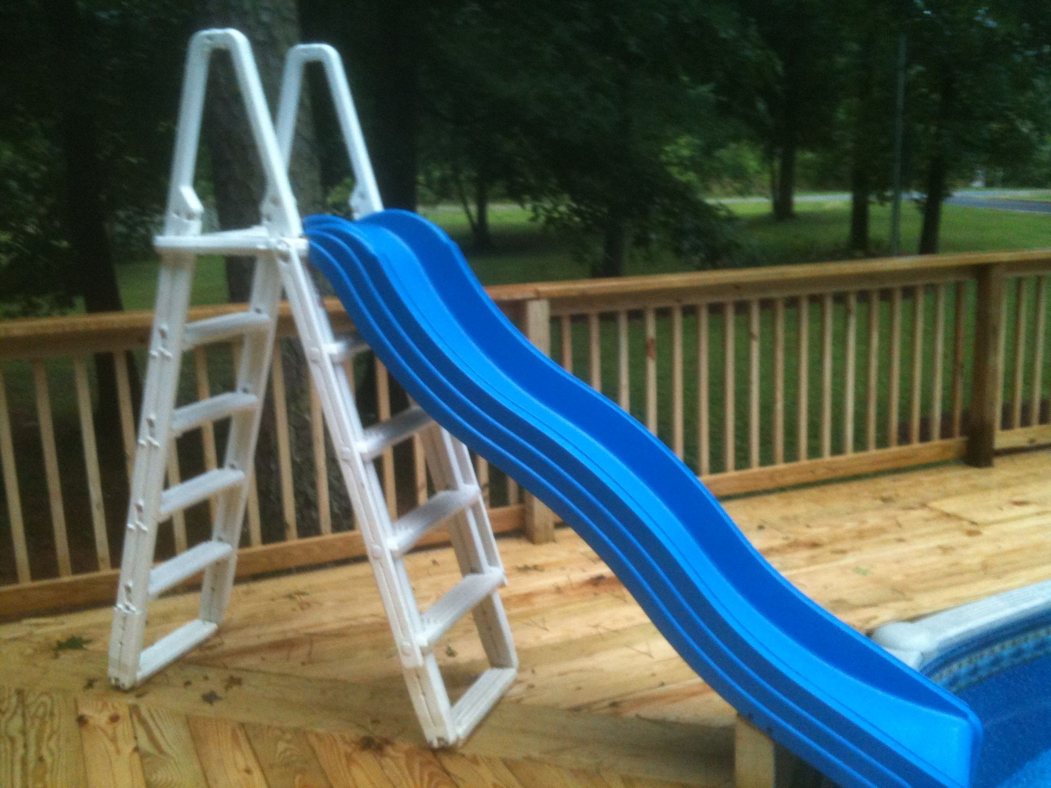 Best ideas about DIY Above Ground Pool Slide
. Save or Pin I did this over the weekend My wife found the slide at a Now.