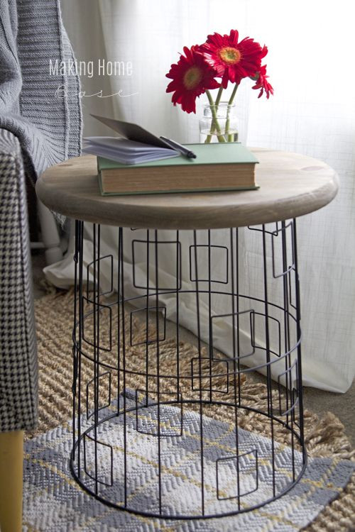 Best ideas about DIY Accent Table
. Save or Pin DIY Accent Table From A Wire Laundry Basket Now.