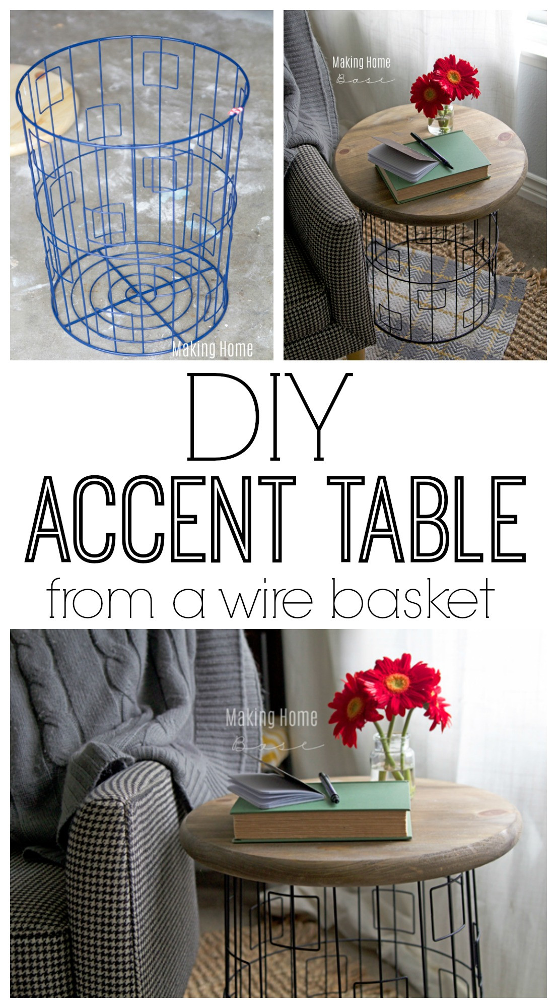 Best ideas about DIY Accent Table
. Save or Pin DIY Accent Table from a wire basket Now.
