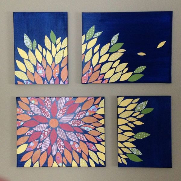 Best ideas about DIY Acrylic Paint
. Save or Pin DIY Multi Canvas Paper Wall Flower Art on 16x20 and 12x16 Now.