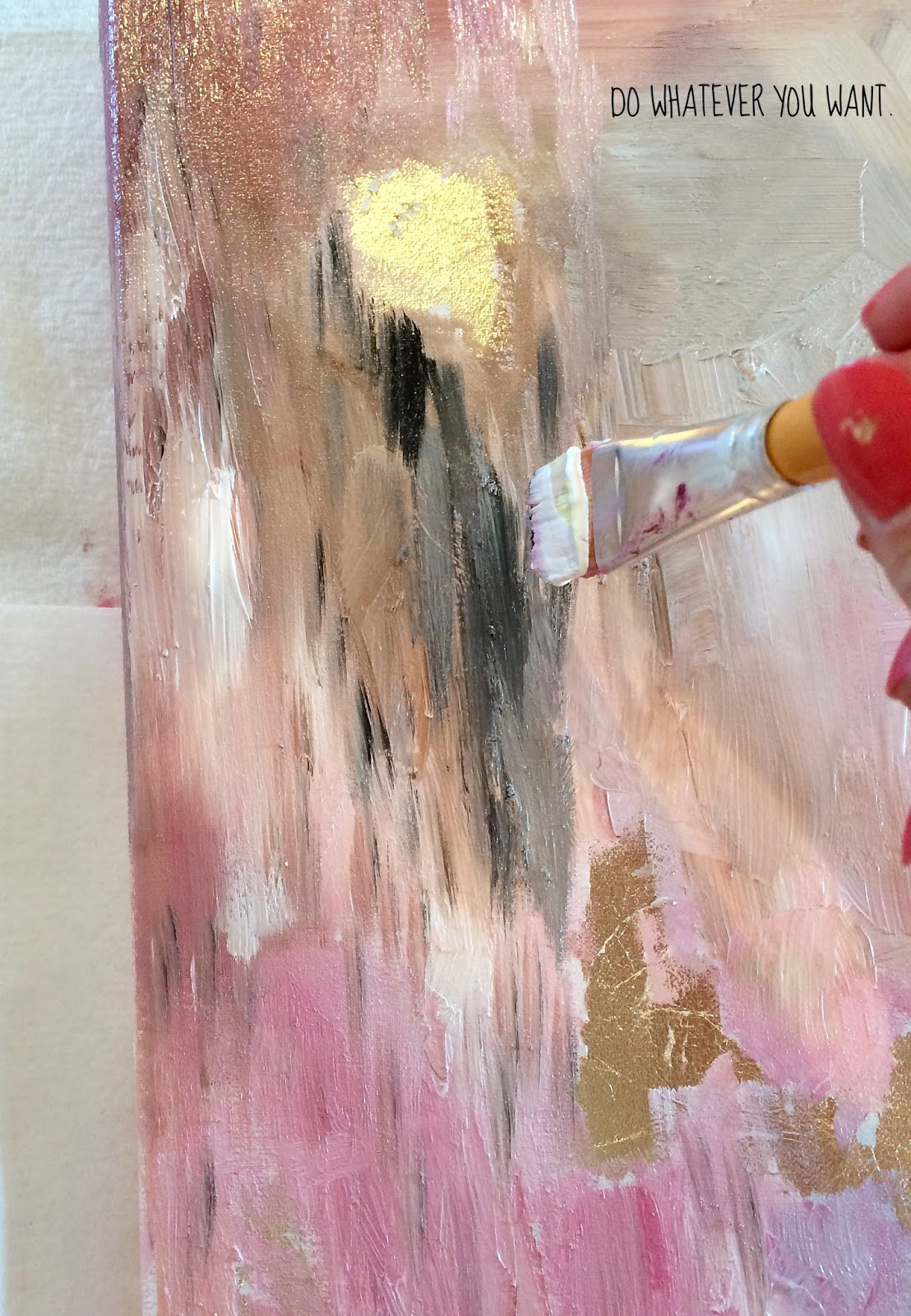 Best ideas about DIY Acrylic Painting
. Save or Pin How To Make DIY Gold Leaf Abstract Art Now.