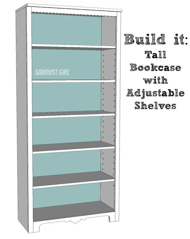 Best ideas about DIY Adjustable Shelves
. Save or Pin Tall Bookcase with Adjustable Shelves Sawdust Girl Now.