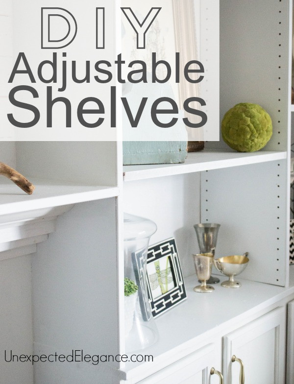 Best ideas about DIY Adjustable Shelves
. Save or Pin DIY Adjustable Shelves Unexpected Elegance Now.