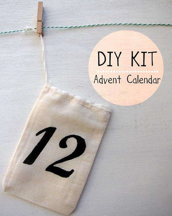 Best ideas about DIY Advent Calendar Kit
. Save or Pin Items similar to DIY Advent Calendar Kit 12 Small Cotton Now.